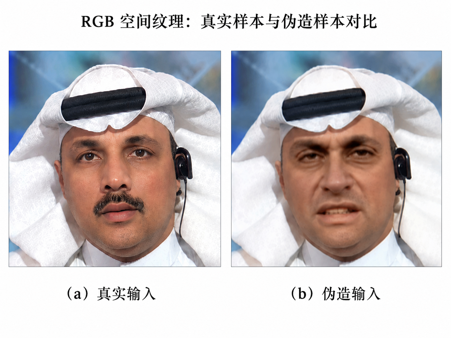 RGB 真实与伪造样本对比